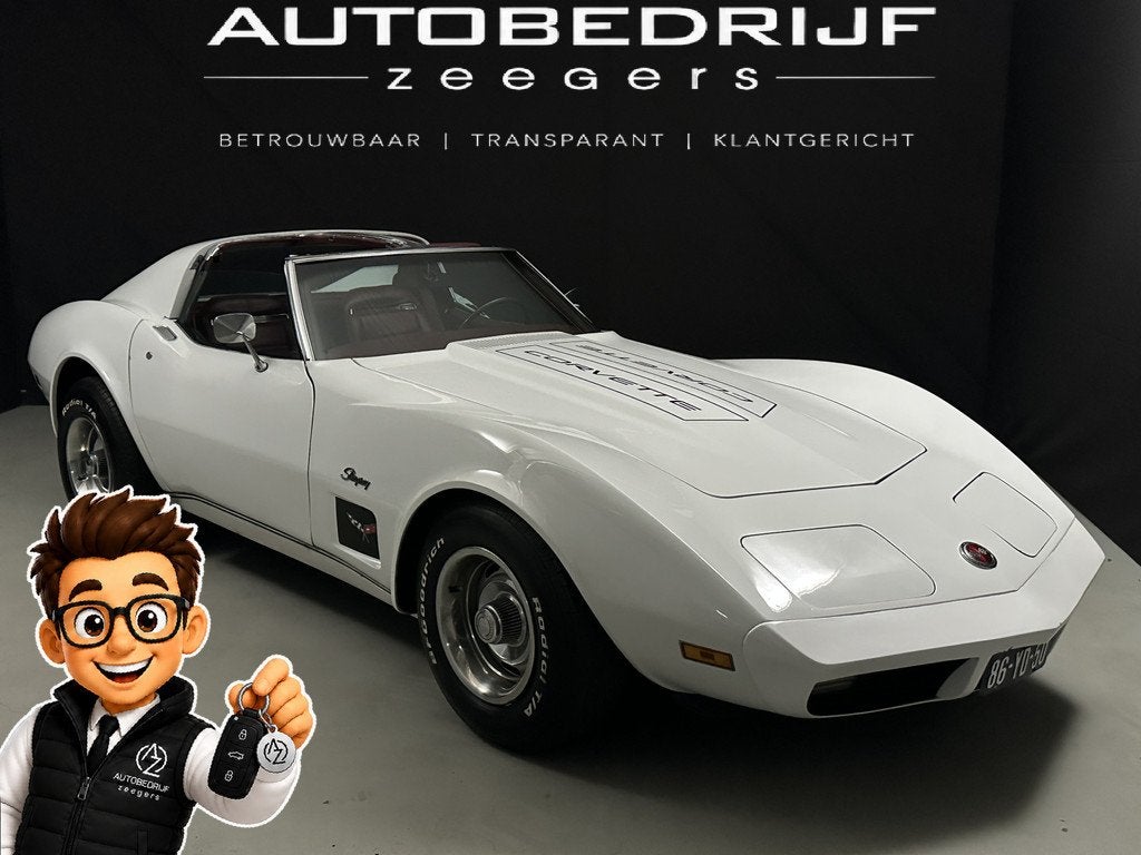 Chevrolet Corvette STINGRAY 5.7 V8 350 Ci 4 Speed Handgescha, Chevrolet, Wit, Leder, Bedrijf