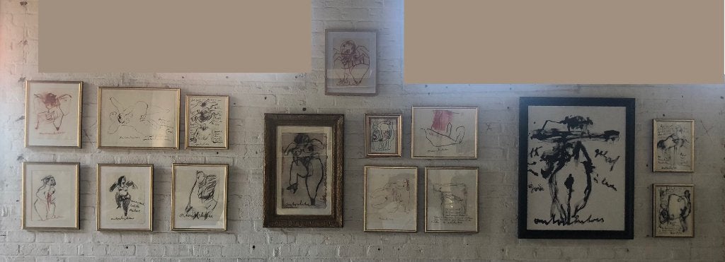 Anthon Heyboer Heijboer Anton kunst schilderij, Ophalen, Passe-partout