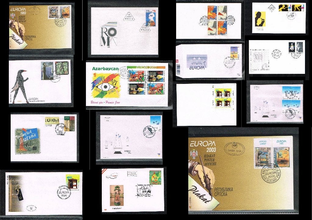 47x FDC's Europa CEPT 2003 [D03], Postzegels en Munten, Ophalen of Verzenden, Europa