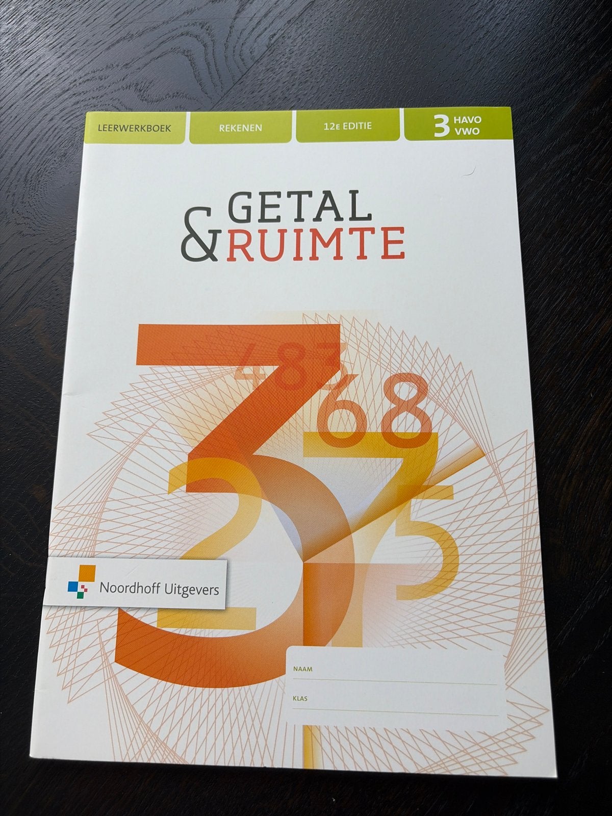 Getal & Ruimte 3 HAVO/VWO 12e editie - Rekenboek, Boeken, Ophalen of Verzenden, Zo goed als nieuw, HAVO, Wiskunde A