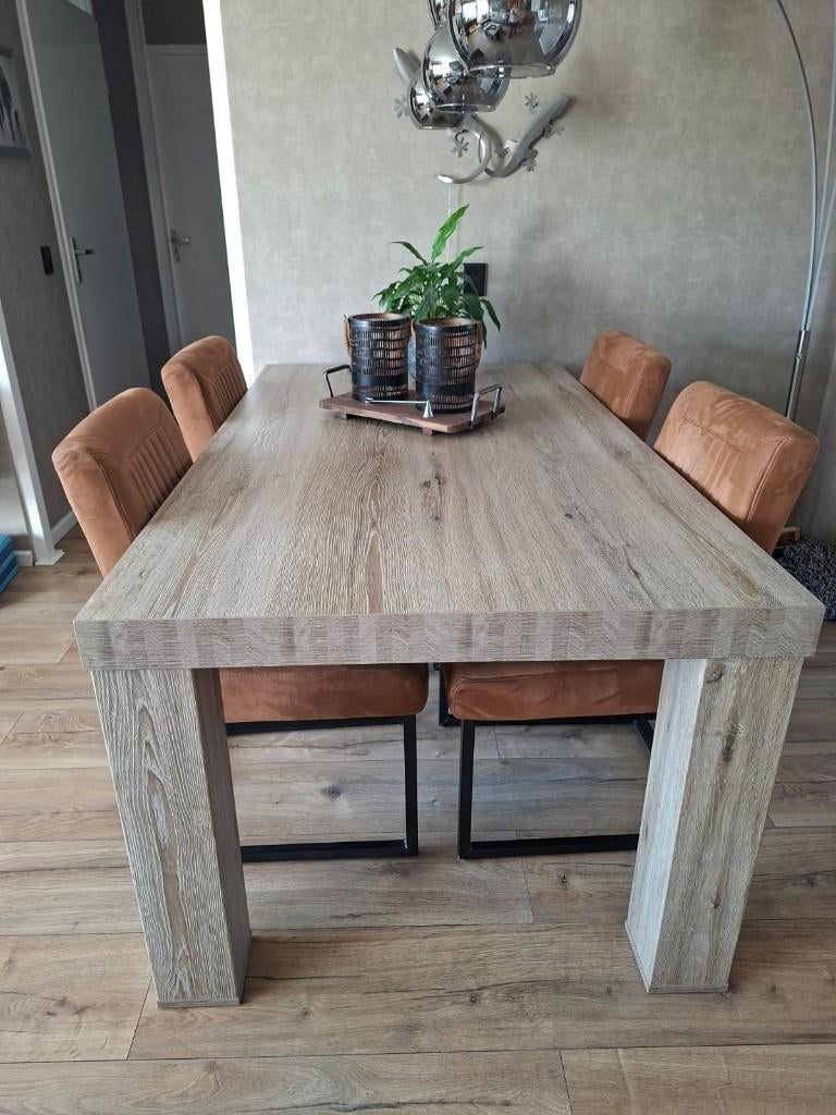 Eettafel & salontafel, Huis en Inrichting, Tafels | Eettafels, Ophalen, Gebruikt, Rechthoekig, 50 tot 100 cm