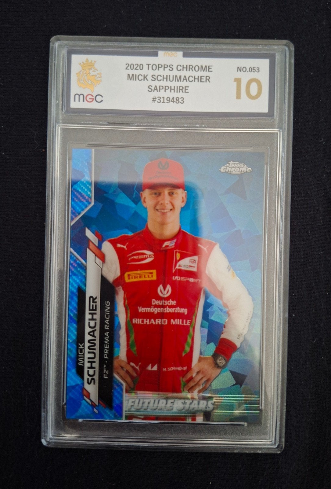 Topps Chrome F1 2020 Sapphire Mick Schumacher MGC 10 graded, Ophalen of Verzenden, Nieuw, Losse kaart