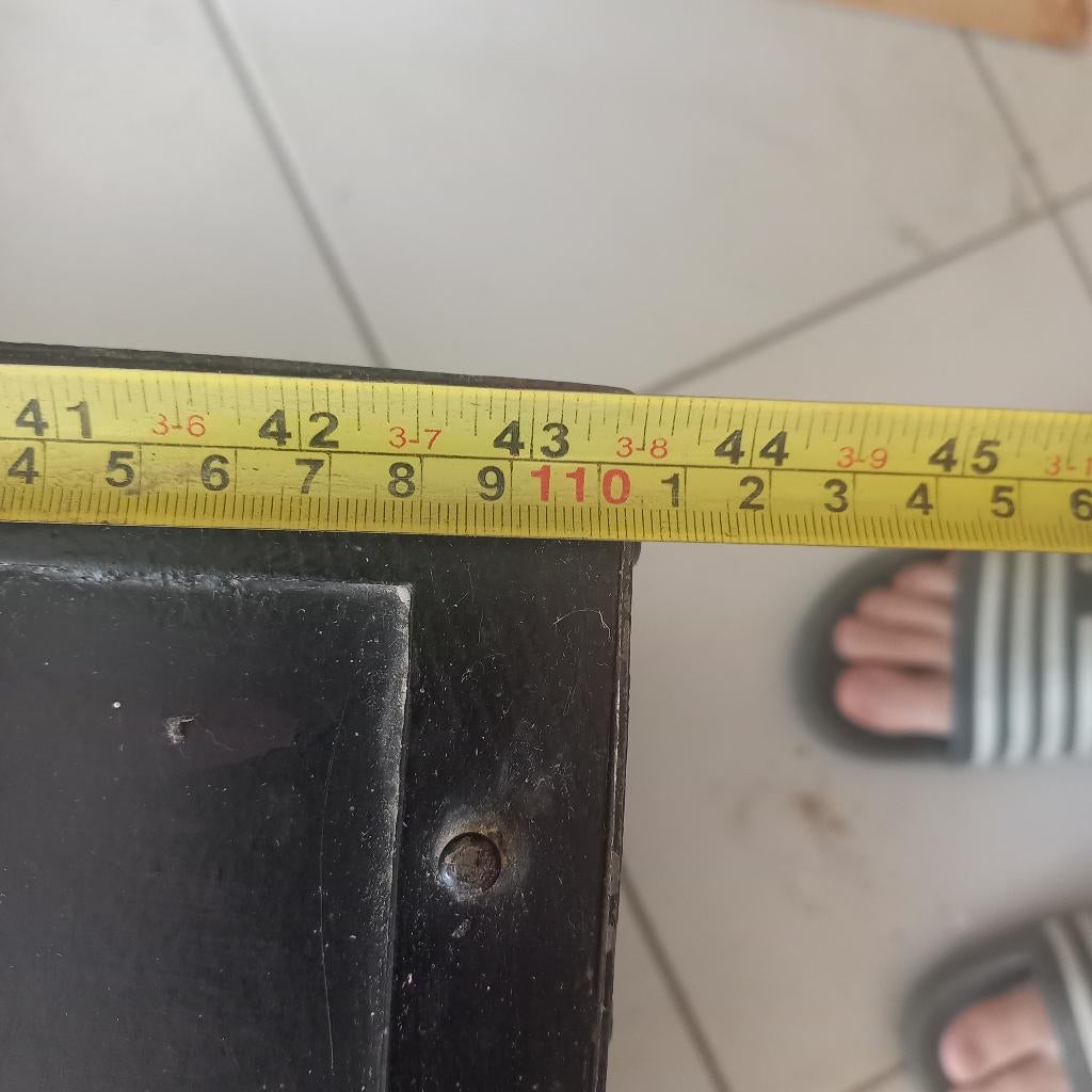 Side metal table, Ophalen, Gebruikt, 100 tot 150 cm, Metaal