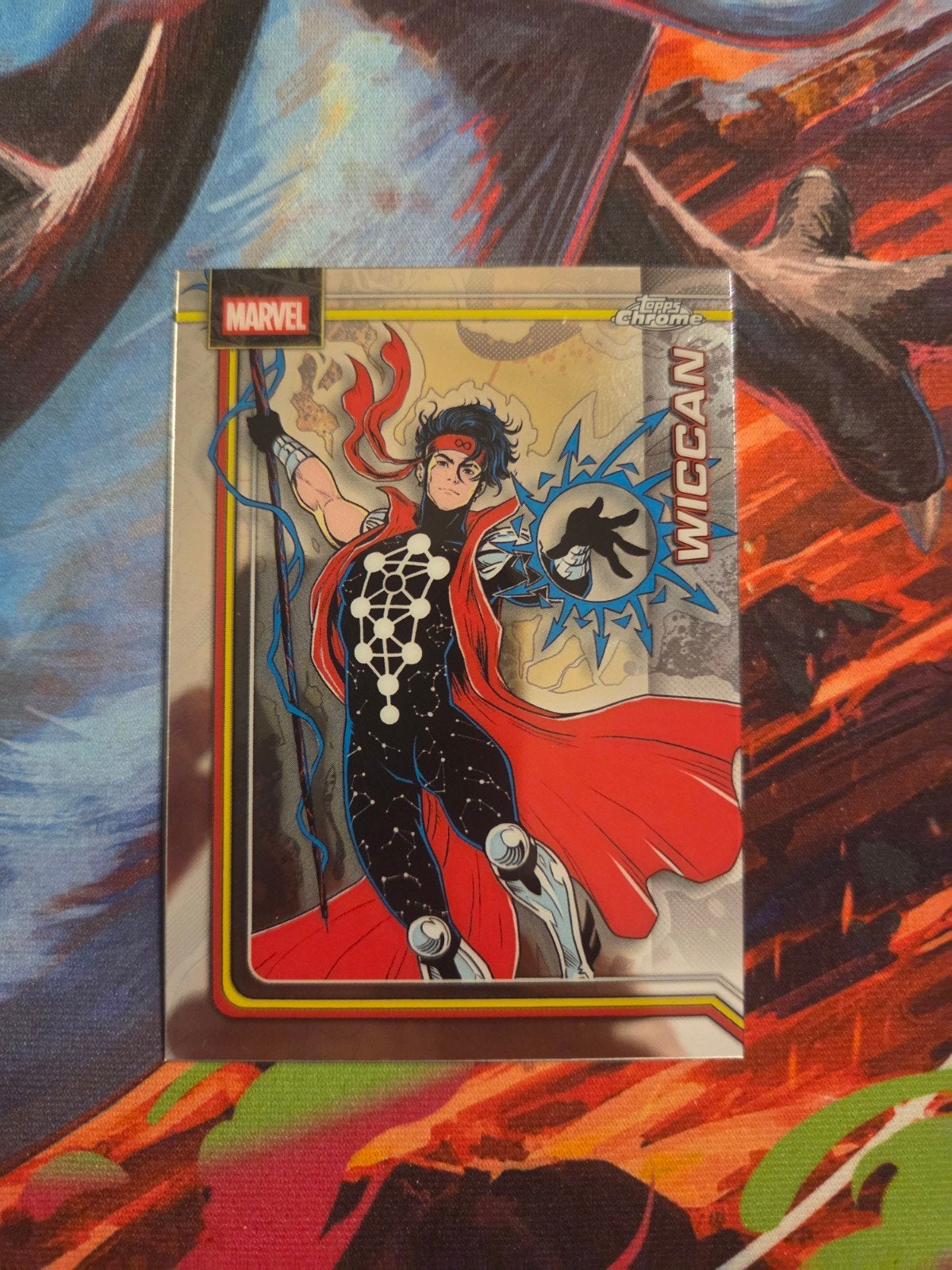 Topps Marvel Wiccan Chrome Trading Card, Hobby en Vrije tijd, Verzamelkaartspellen | Overige, Ophalen of Verzenden, Zo goed als nieuw