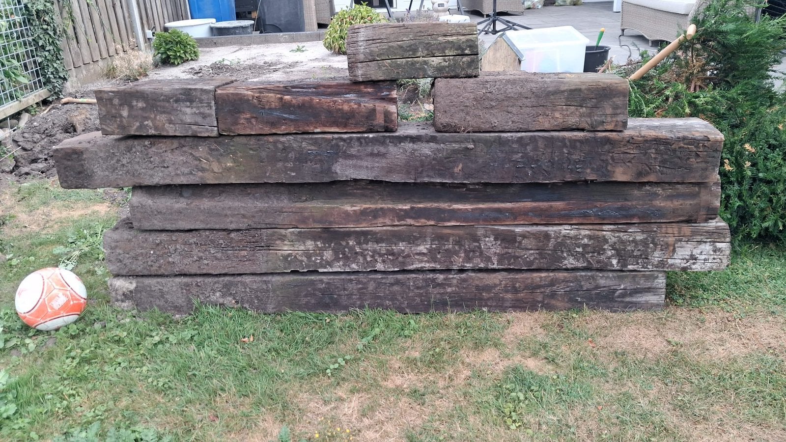 Gratis - Authentieke Treinbielzen, Tuin en Terras, Ophalen, Gebruikt, 25 tot 50 cm, Biels