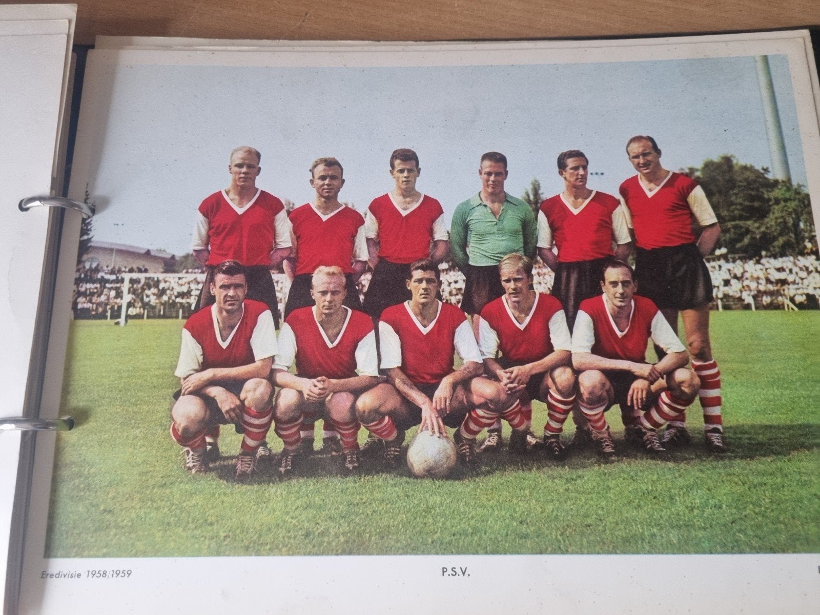 Voetbalplaat PSV 1958 Vintage ESSO, Ophalen of Verzenden