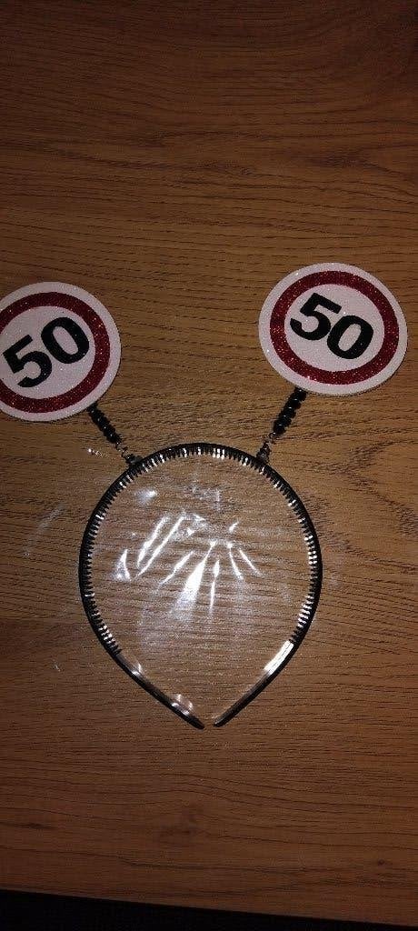 diadeem 50 jaar, Ophalen of Verzenden, Gebruikt, Versiering, Verjaardag
