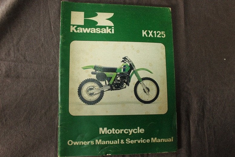 Kawasaki KX125 A7 1980 owner's service manual KX 125, Motoren, Ophalen of Verzenden, Kawasaki