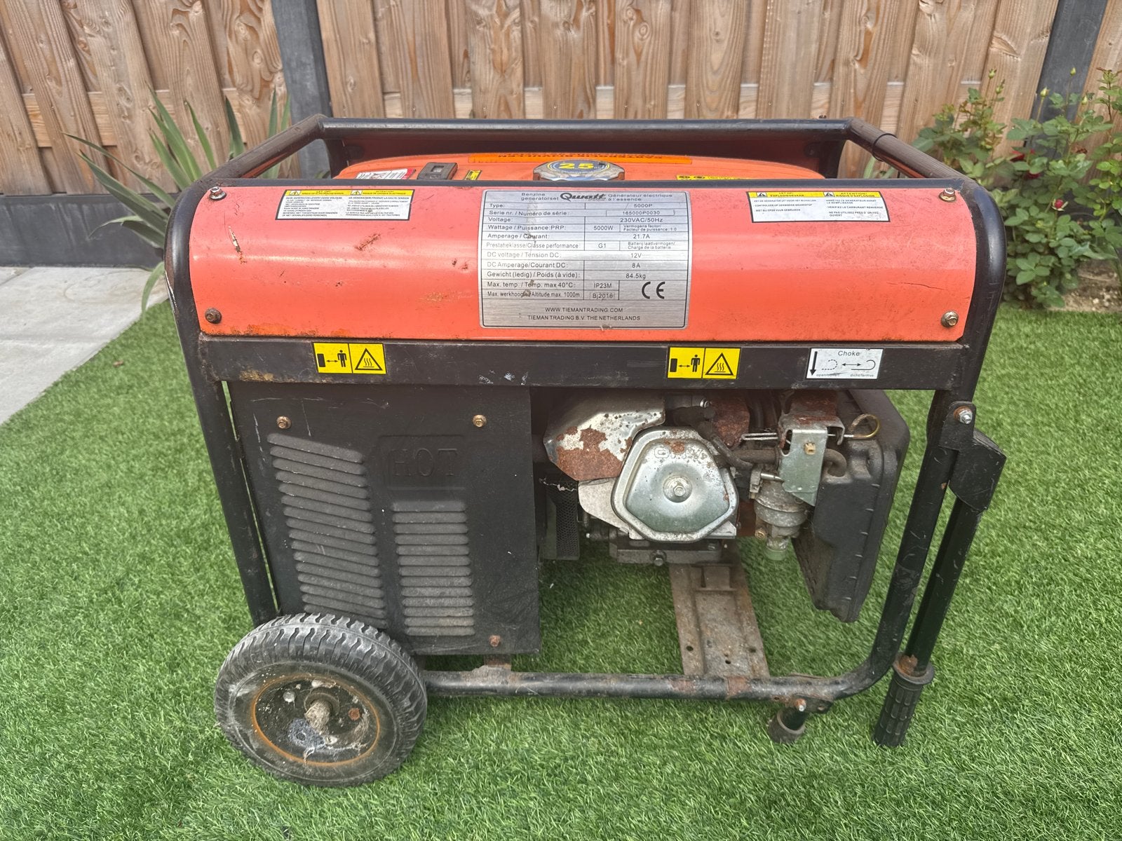 zware Qwatt Pro 5000P, Ophalen, Gebruikt, 5 tot 10 kVA, Benzine