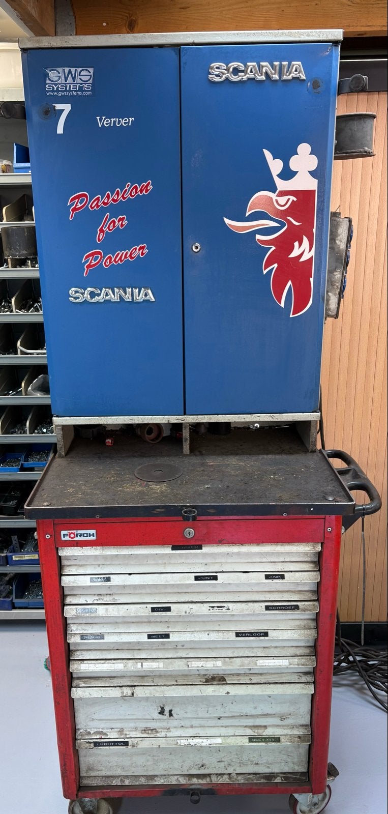 Scania Gereedschapskast met Forch Gereedschapswagen, Ophalen, Gebruikt, Gereedschapsopslag, Overige merken