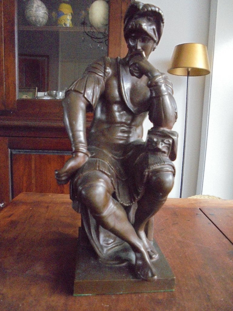 Lorenzo de Medici, 19e eeuw!(Michelangelo) met gietersmerk!!, Antiek en Kunst, Ophalen of Verzenden
