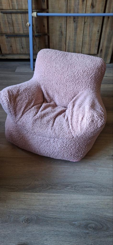 Roze teddy kinder foam stoel, Huis en Inrichting, Zitzakken, Ophalen, Zo goed als nieuw, Roze, Zitzakstoel