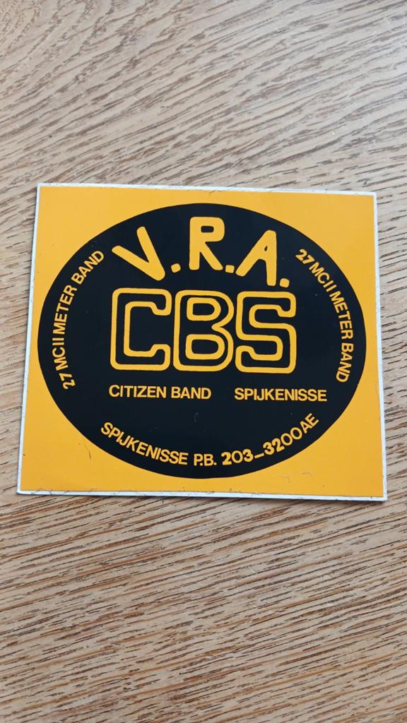 Sticker piraat 27mc VRA CBS Citizen Band SPIJKENISSE, Ophalen of Verzenden, Zo goed als nieuw