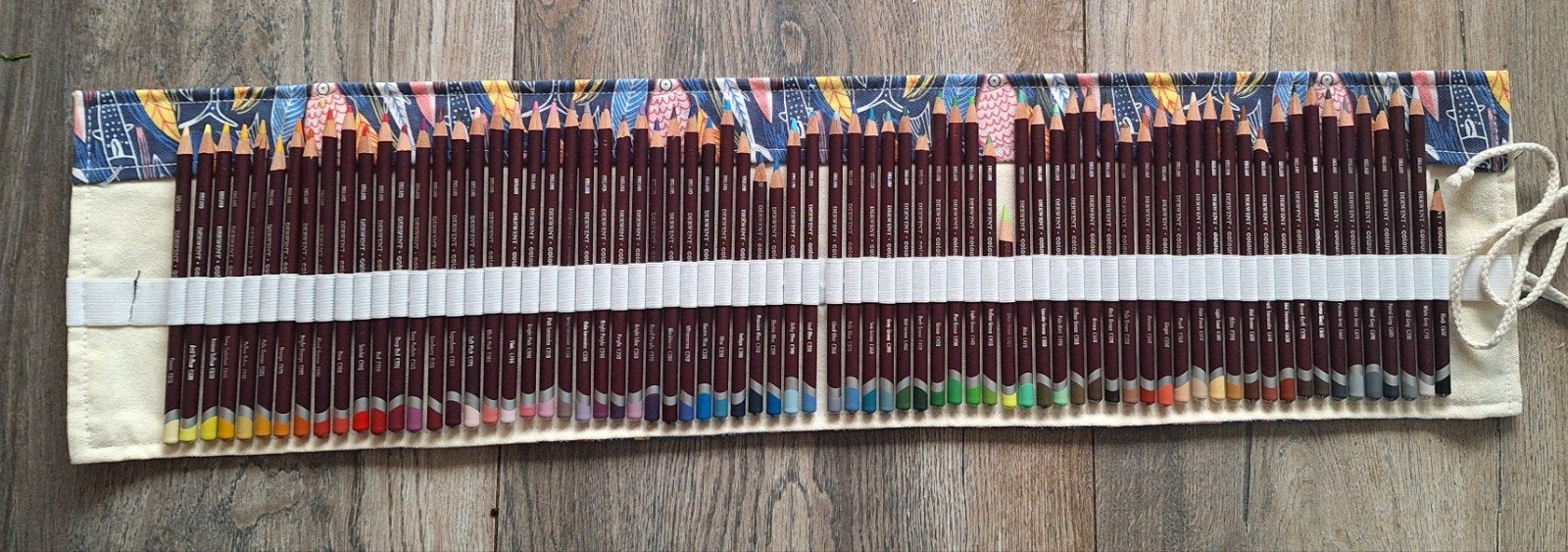 Derwent Coloursoft 72 Kleurpotloden in oprol etui, Hobby en Vrije tijd, Tekenen, Ophalen of Verzenden, Gebruikt, Potlood of Stift