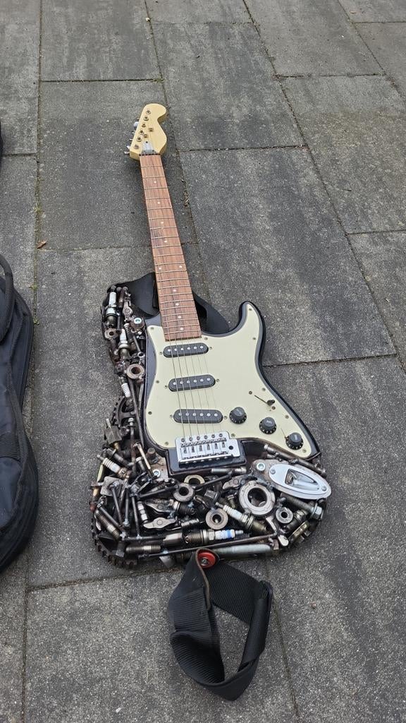 Unieke Fender Stratocaster met metalen body, Muziek en Instrumenten, Ophalen of Verzenden, Solid body, Fender