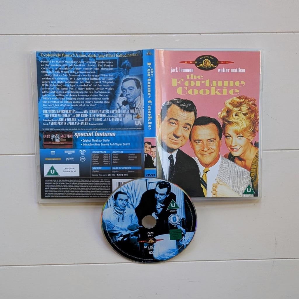 Fortune Cookie (1966) DVD, Walter Matthau, Jack Lemon, Alle leeftijden, Ophalen of Verzenden, 1960 tot 1980, Zo goed als nieuw