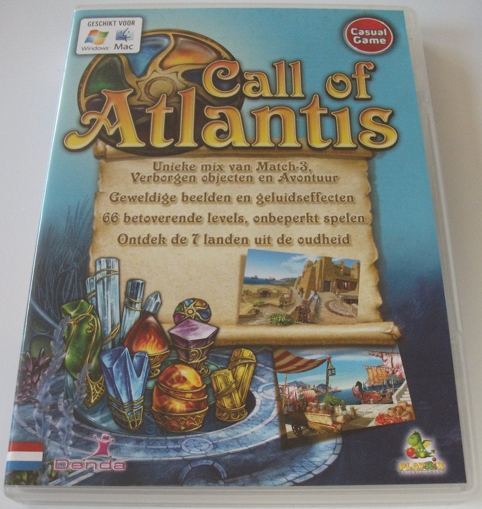 PC Game *** CALL OF ATLANTIS *** Mysterieuze Kristallen, Puzzel en Educatief, 1 speler, Ophalen of Verzenden, Zo goed als nieuw