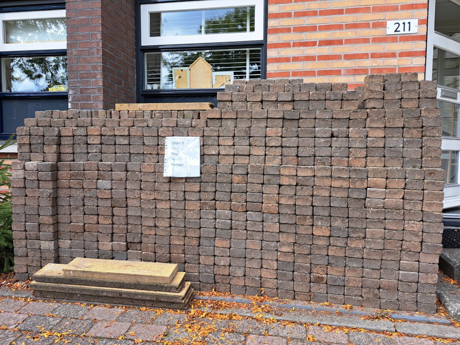 60 m2 10x10 koppelstones gratis af te halen, Ophalen
