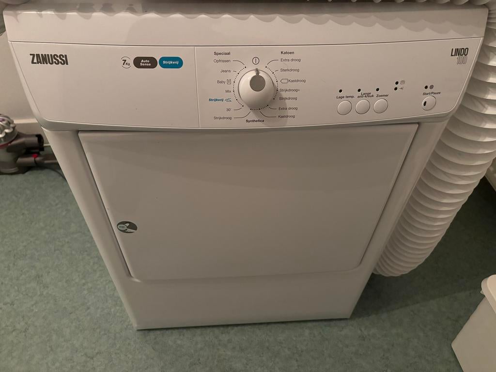 Zanussi Lindo 100 Luchtafvoerdroger 7 kg, Ophalen, 6 tot 8 kg, Gebruikt, Luchtafvoer