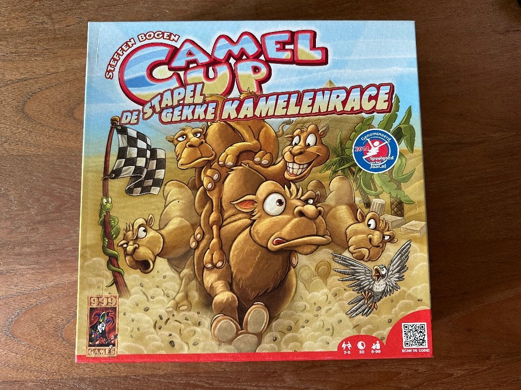 Camel up (de stapelgekke kamelenrace), Hobby en Vrije tijd, Een of twee spelers, Ophalen of Verzenden, Gebruikt, 999 Games