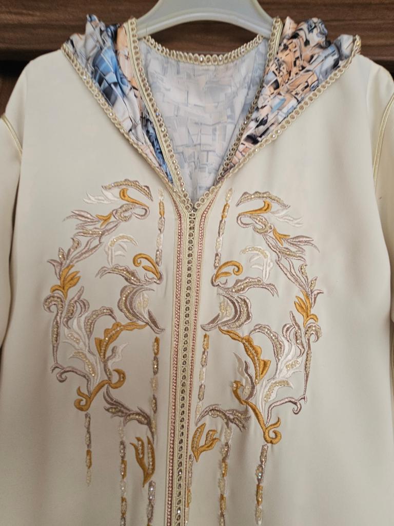 Jellaba 2 delig, Overige typen, Beige, Maat 42/44 (L), Nieuw