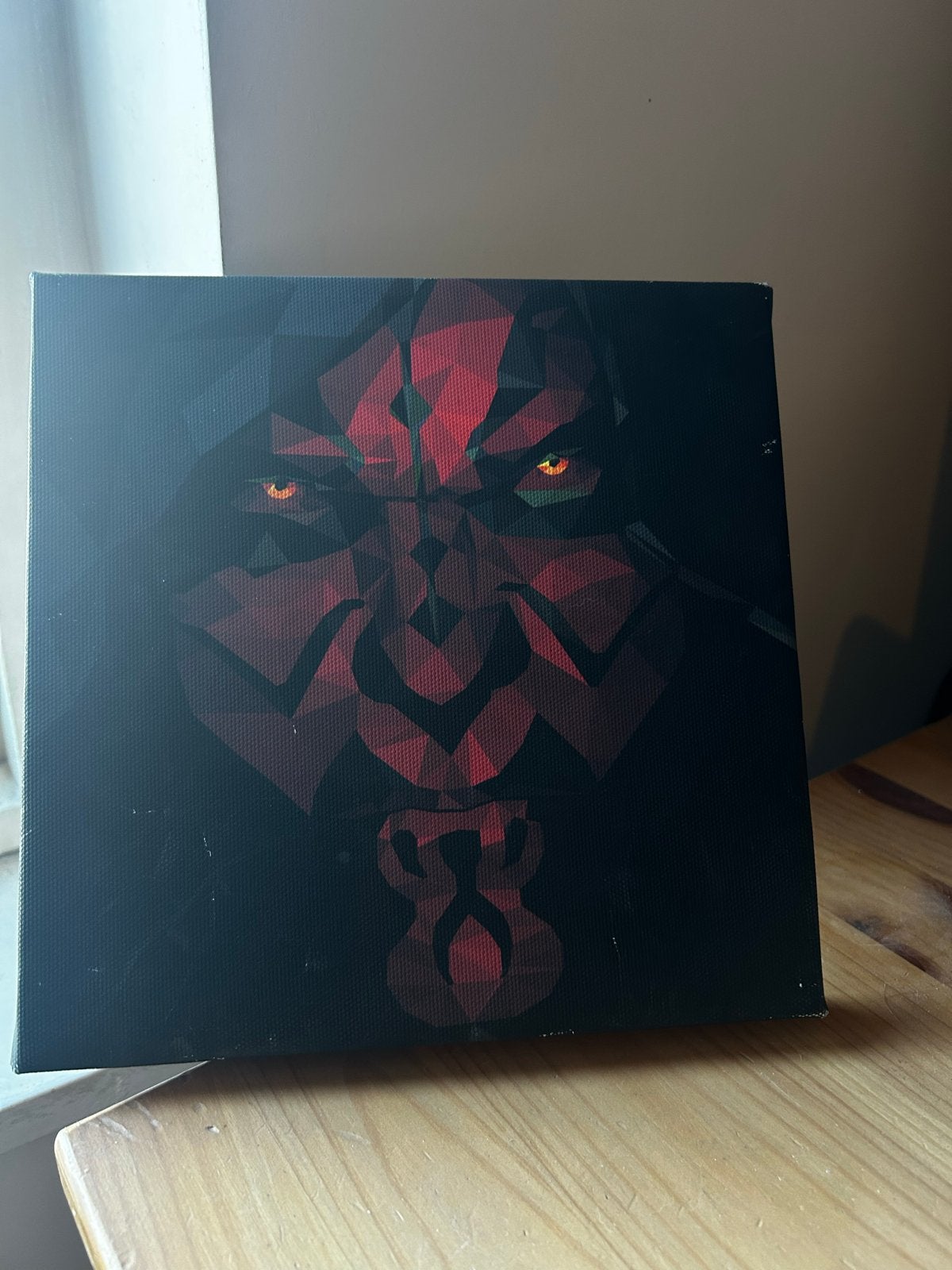 star wars 1 van 33 Darth Maul Portret op Canvas - Limited, Ophalen of Verzenden, Textiel, Op houten frame, Film