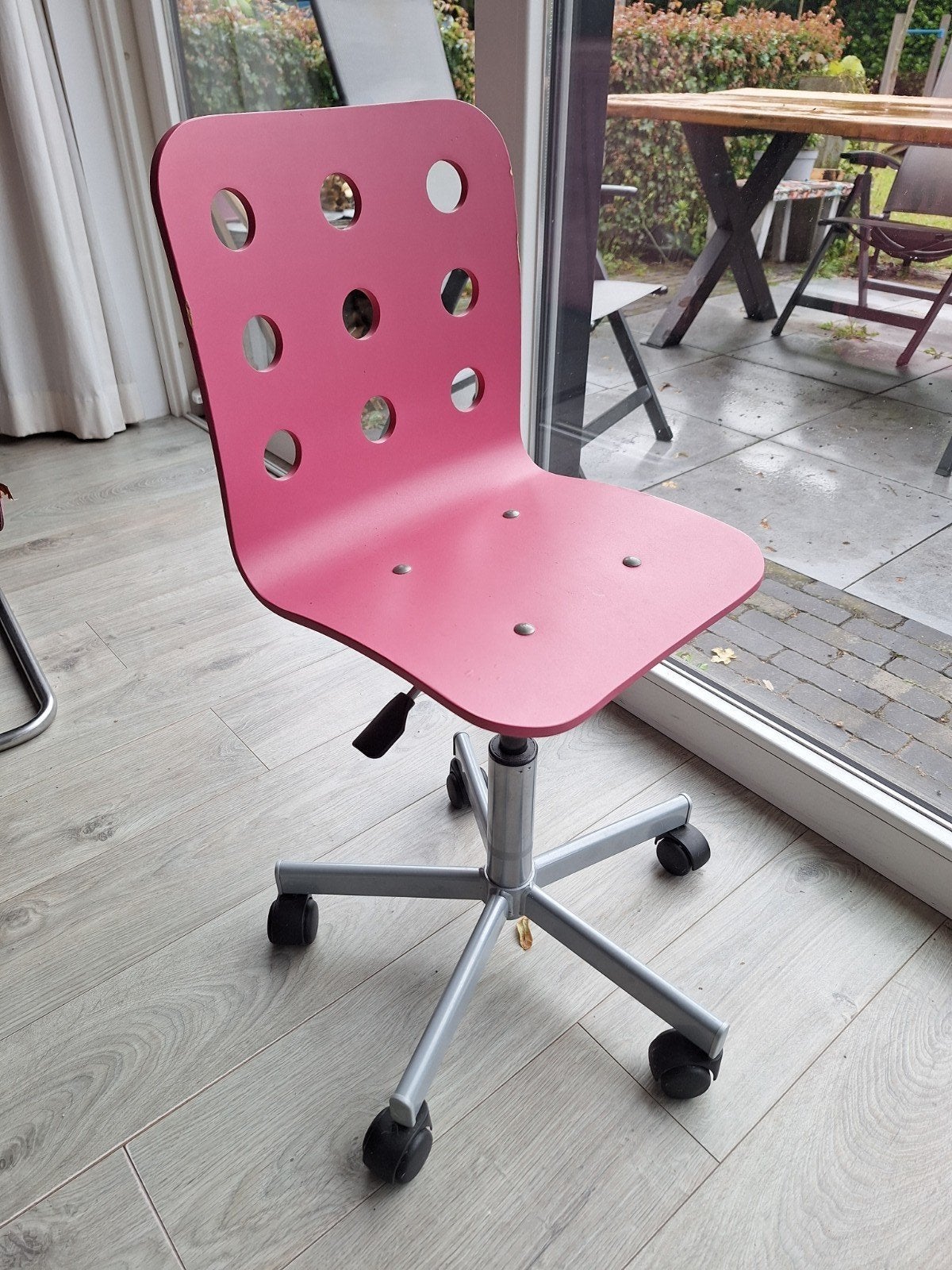 kinderbureaustoel Jules Ikea roze, Ophalen, Zo goed als nieuw, Roze, Bureaustoel