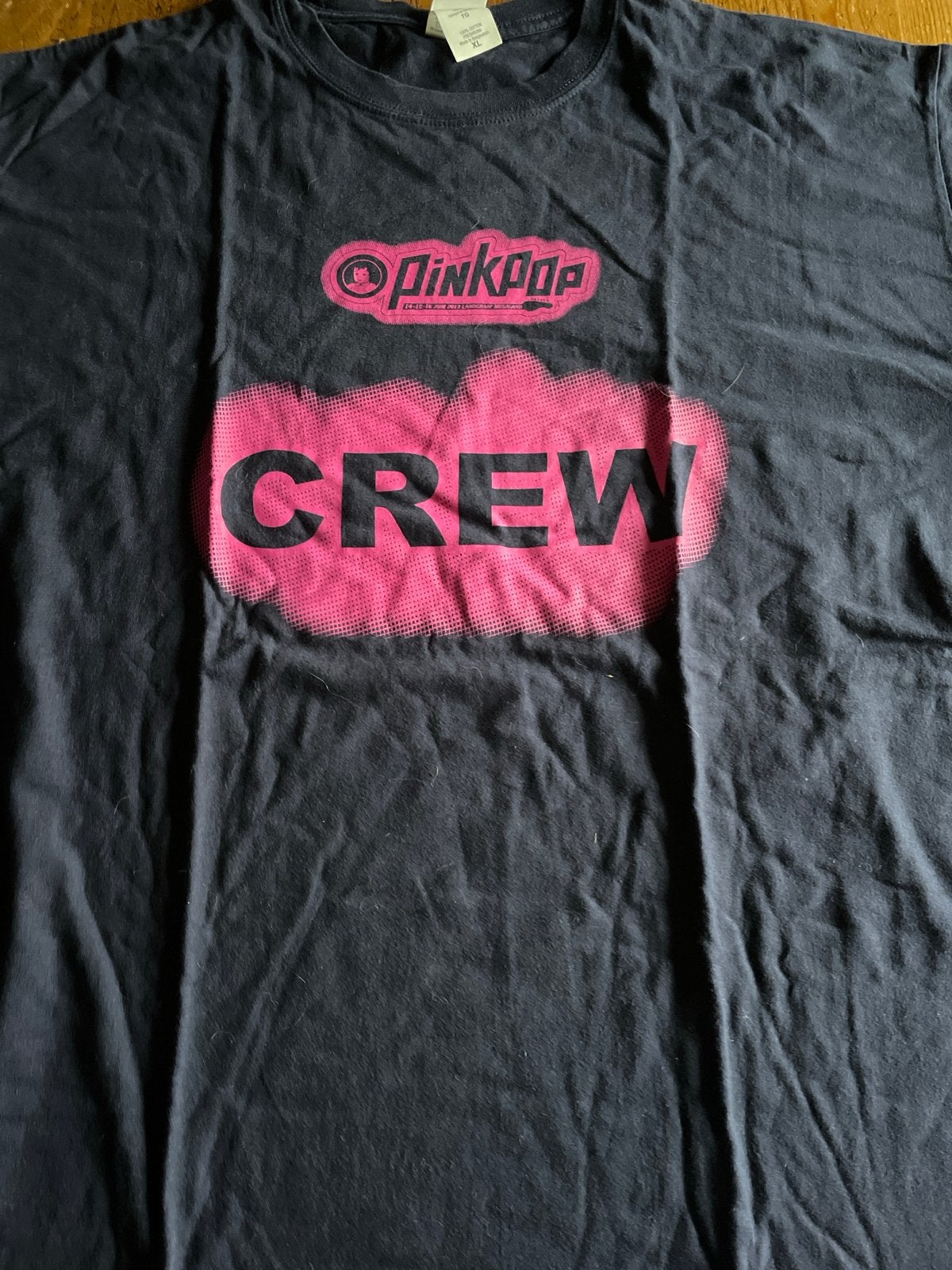Pinkpop Crew T-shirt - Zwart met roze opdruk - Maat XL, Ophalen of Verzenden, Zo goed als nieuw, Maat 56/58 (XL), Zwart