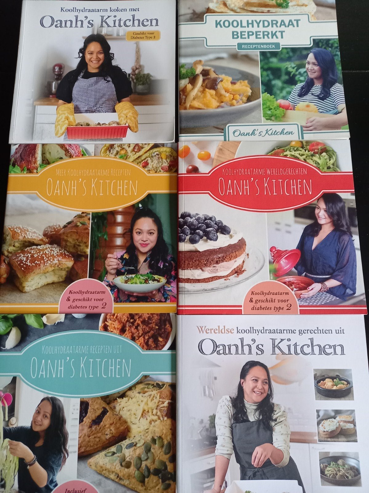 6 kookboeken van Oanh's Kitchen - Koolhydraatarm, Oanh's Kitchen, Azië en Oosters, Zo goed als nieuw, Gezond koken