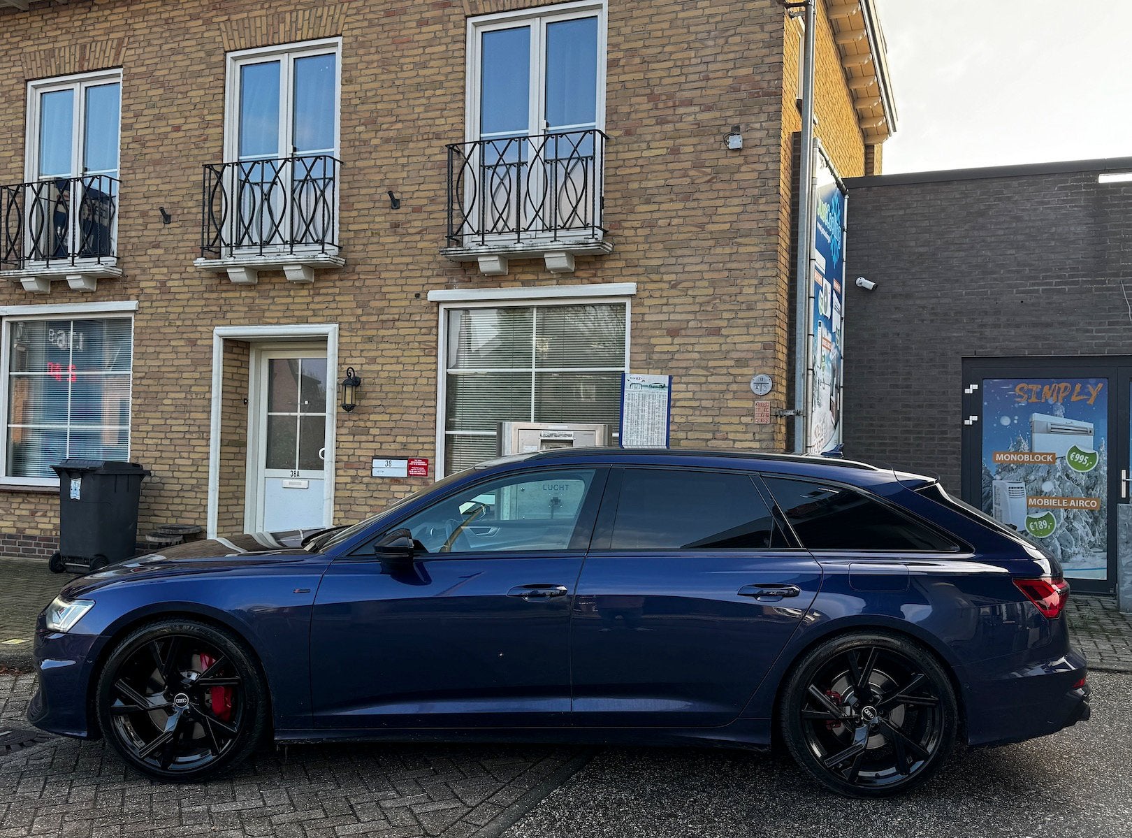 Set van 4x originele GMP velgen – Audi A6 – 21 inch zwart, Gebruikt, Velg(en), 265 mm, Personenwagen