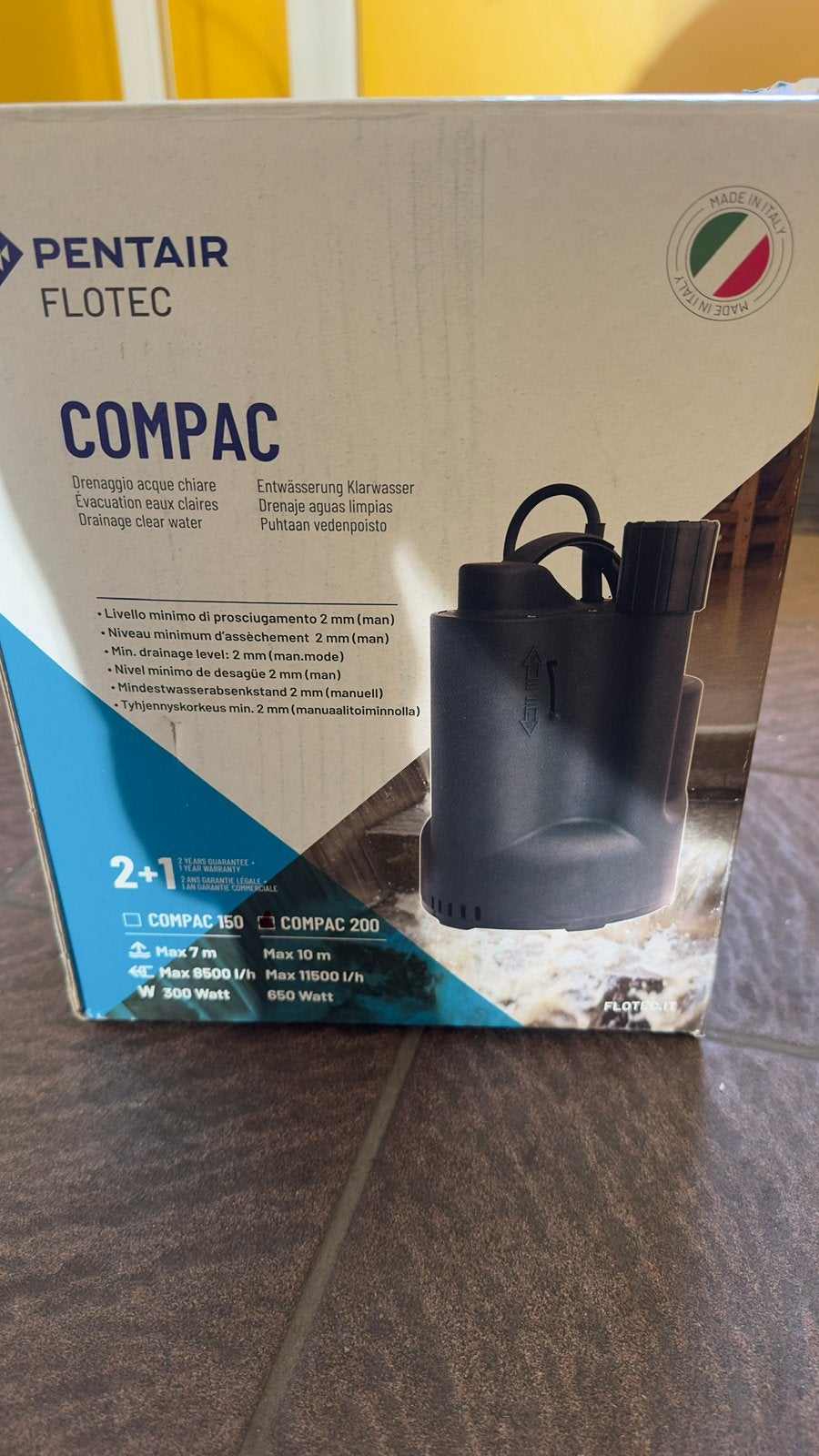 Flotec Compac 200 Dompelpomp met vlotterschakelaar, Tuin en Terras, Waterpompen, Ophalen, Nieuw, Dompelpomp