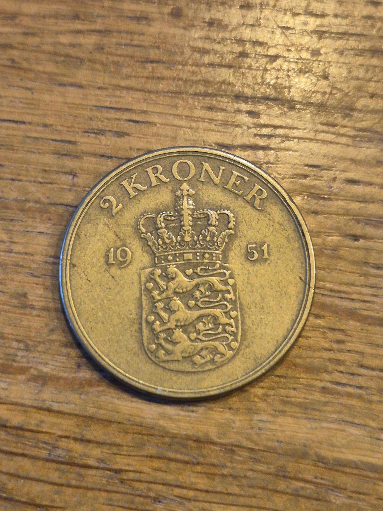 Denemarken - 2 Kroner 1951, Verzenden, Overige landen, Losse munt