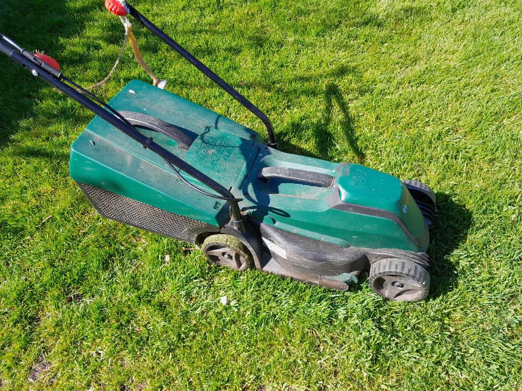 Bosch Rotak 32 LI accumaaier zgan met garantie tot 9 juni, Ophalen, Cirkelmaaier, Accu-grasmaaier, Zo goed als nieuw