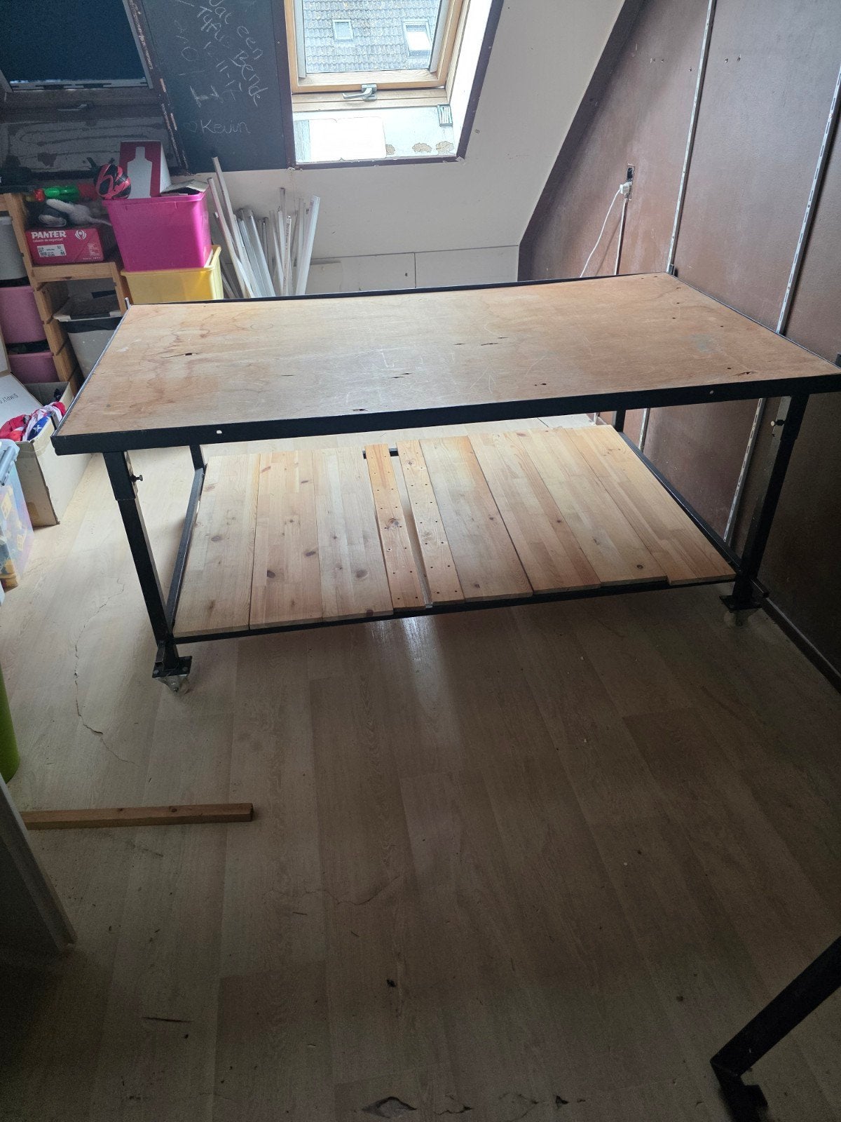 Grote multifunctionele tafel (285x184cm) met opbergruimte, Ophalen
