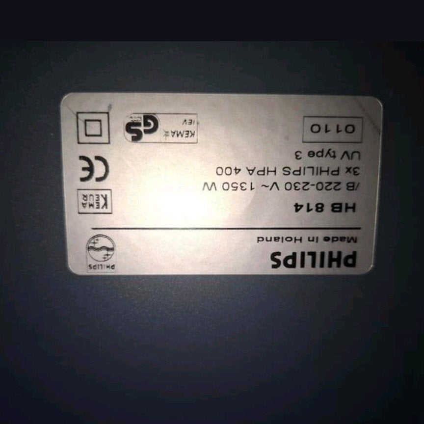 Philips HB 814 Enkelzijdige Zonnebank - Goede Staat, Witgoed en Apparatuur, Ophalen, Zo goed als nieuw, Zonnebank enkelzijdig
