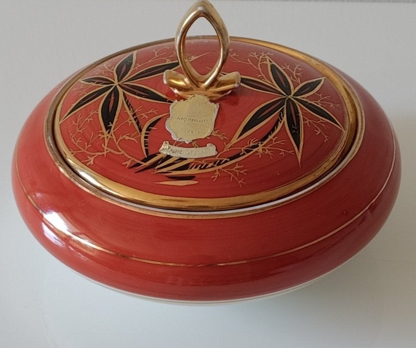 Prachtige Porseleinen ART DECO Bonbonnière van Plankenhammer, Ophalen of Verzenden