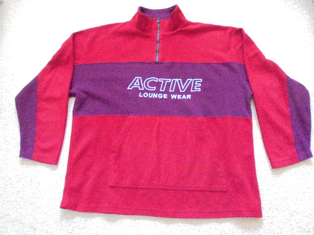Rood paarse fleece trui, Ophalen of Verzenden, Gedragen, Maat 46/48 (XL) of groter, Rood