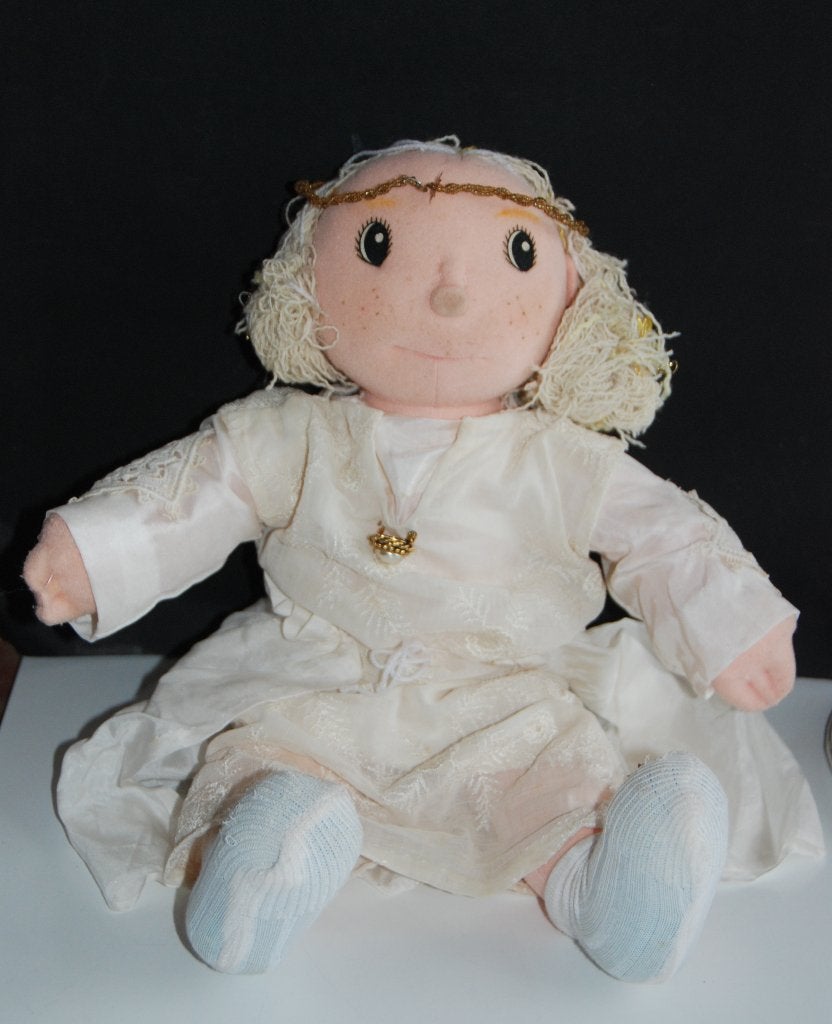 Mooie Engel / Pop met handgemaakte kleertjes & broche kerst, Verzamelen, Poppen, Verzenden, Pop
