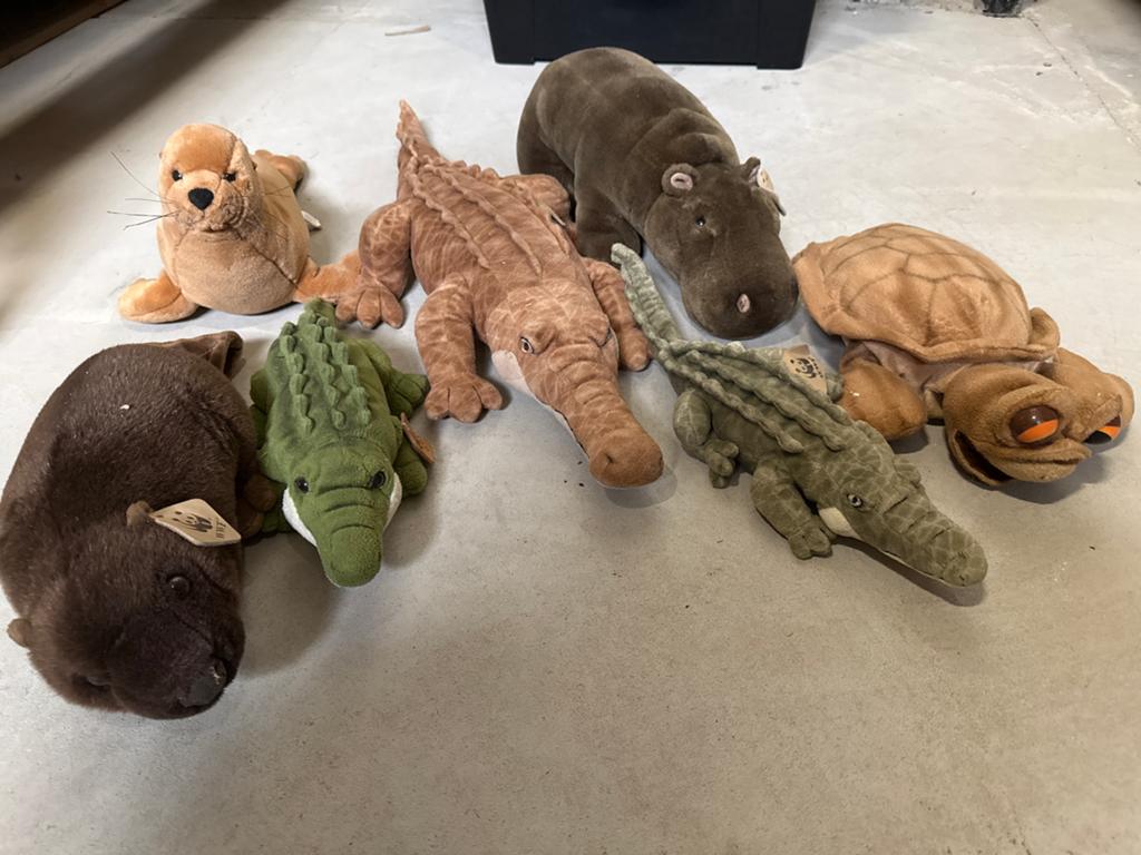 WWF Knuffels: Zeehond, Nijlpaard, Krokodillen, Bever, Schild, Kinderen en Baby's, Speelgoed | Knuffels en Pluche, Ophalen of Verzenden