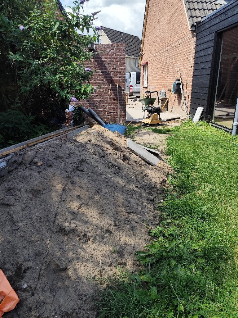 Gratis: +/- 2 kuub zand, Tuin en Terras, Zand, Ophalen, Gebruikt, Ophoogzand