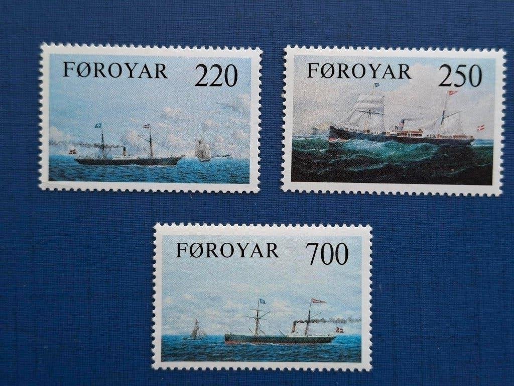 Postzegel Faroer 1983 PF Serie Stoomschepen 02-09, Ophalen of Verzenden, Denemarken, Postfris