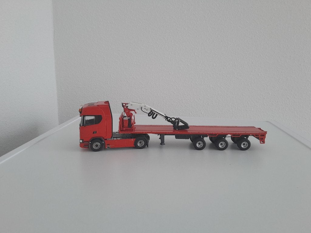 Scania CS20H Lodewikes Transport   met trailer en kraan ., Verzenden, Nieuw, Bus of Vrachtwagen, Tekno