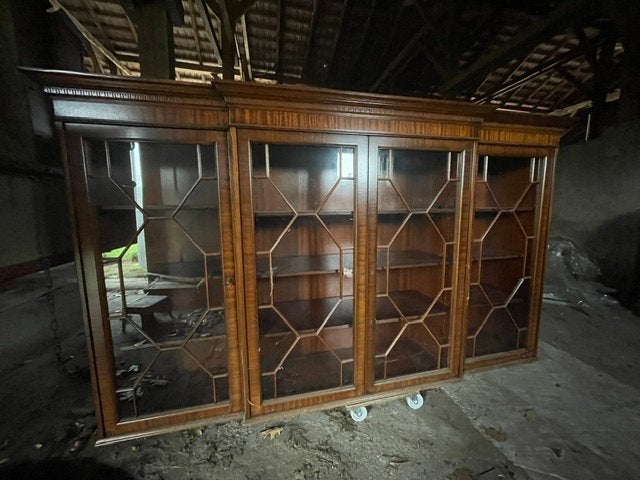 Prachtige Antieke Engelse Boekenkast / Vitrinekast (Mahonie), Ophalen