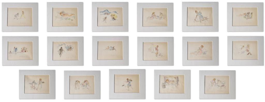 Max Schwimmer 17 Litho's Tagebuch Goethe Erotisch Gesigneerd, Ophalen of Verzenden