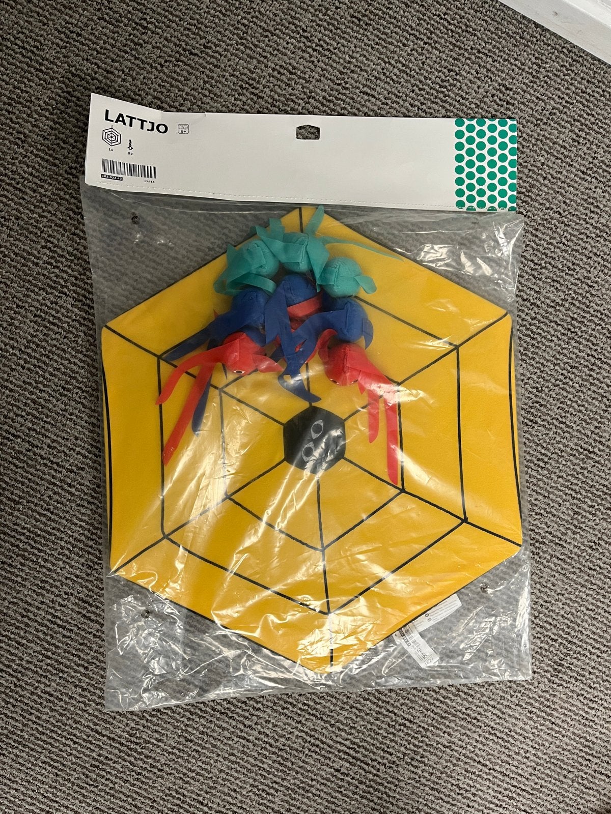 IKEA LATTJO:werpspel 60 cm doorsnee - spinnenweb met spinnen, Ophalen, Nieuw, Jongen of Meisje