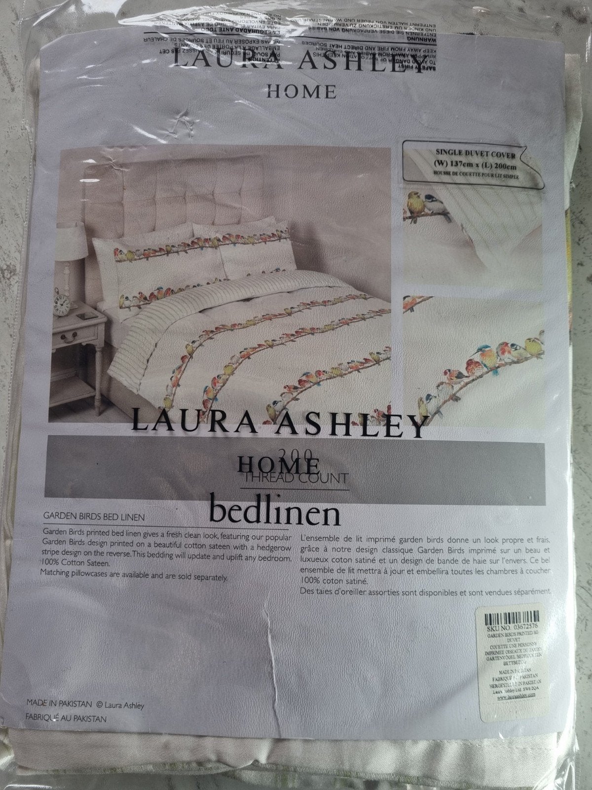 Laura Ashley Dekbedhoes 1-persoons - Nieuw, Ophalen of Verzenden, Nieuw, Eenpersoons