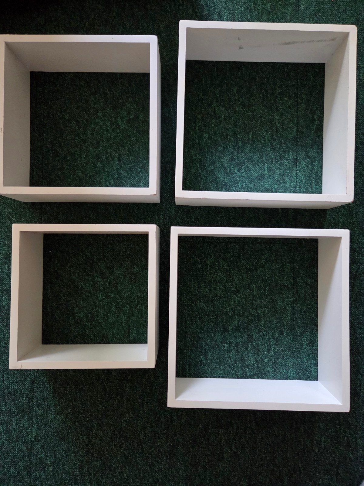 Set van 4 witte wandkubussen - decoratieve planken, Huis en Inrichting, Woonaccessoires | Wandplanken en Boekenplanken, Ophalen