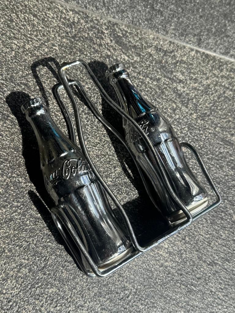 Vintage Coca Cola chrome metal peper en zout stel, Ophalen of Verzenden