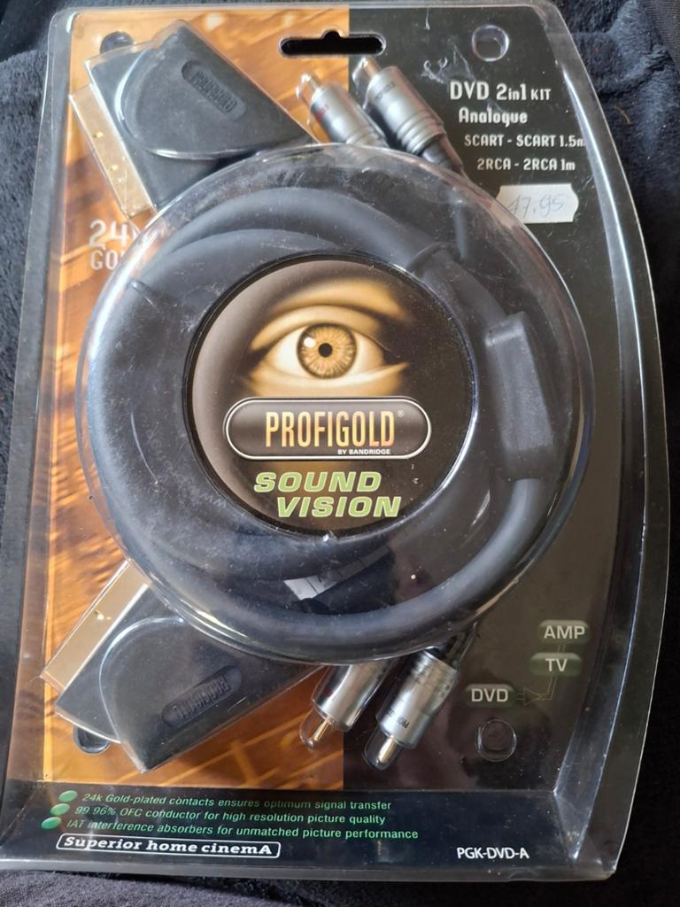Profigold Sound Vision DVD 2-in-1 Kit: SCART & RCA Kabels, Ophalen of Verzenden, Nieuw, Minder dan 2 meter, Scartkabel