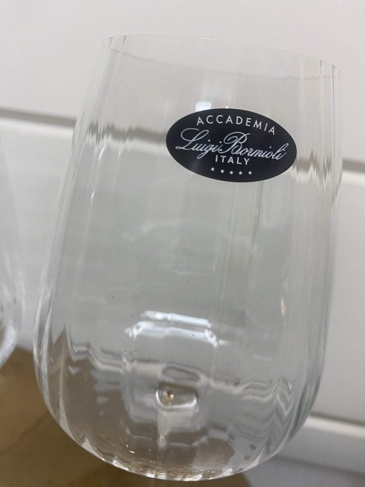 2x Nieuwe Luigi Bormioli Accademia wijnglazen, Glas, Onbekend, Nieuw, Ophalen of Verzenden